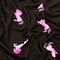 Pink/ Black Unicorn Printed Double Brushed Stretch ITY Knit Fabric By the Yard